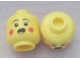 Part No: 3626cpb0394  Name: Minifigure, Head Rosy Cheeks, Open Mouth, Brown Eyebrows Pattern (Caroler) - Hollow Stud