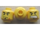 Part No: 3626cpb0445  Name: Minifigure, Head Dual Sided Red Scars, Scowl / Determined Pattern - Hollow Stud