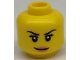 Part No: 3626cpb0513  Name: Minifigure, Head Female with Pink Lips, Eyelashes and White Pupils Pattern - Hollow Stud