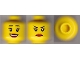 Part No: 3626cpb0594  Name: Minifigure, Head Dual Sided Female Eyelashes and Red Lips, Smile / Annoyed Pattern - Hollow Stud