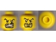 Part No: 3626cpb0596  Name: Minifigure, Head Dual Sided Arched Eyebrows and Goatee, Smile / Angry Pattern - Hollow Stud