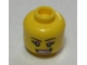 Part No: 3626cpb0673  Name: Minifigure, Head Female with Black Eyebrows, Eyelashes, Dark Pink Eye Shadow and Lips, Lopsided Open Mouth Smile with Teeth Pattern - Hollow Stud
