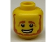 Part No: 3626cpb0676  Name: Minifigure, Head Beard Brown, Bushy Eyebrows, White Pupils and Pensive Smile with Teeth Pattern - Hollow Stud