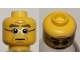 Part No: 3626cpb0839  Name: Minifigure, Head Male Bushy Gray Eyebrows, Wrinkles, Silver Frame Glasses Pattern - Hollow Stud
