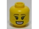 Lot ID: 387186175  Part No: 3626cpb0994  Name: Minifigure, Head Female Dark Tan Eyebrows, Freckles, Eyeleashes, Peach Lips, Open Mouth Smile Pattern - Hollow Stud
