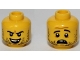 Part No: 3626cpb0996  Name: Minifigure, Head Dual Sided Beard Stubble, Missing Tooth, Open Grin / Frown Pattern - Hollow Stud