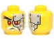 Lot ID: 278981165  Part No: 3626cpb1041  Name: Minifigure, Head Alien with Red Eyes, Head Plates Pattern (Evil Wu) - Hollow Stud