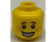 Part No: 3626cpb1177  Name: Minifigure, Head Open Mouth Smile with Teeth and Braces, Freckles Pattern - Hollow Stud
