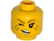 Lot ID: 64514808  Part No: 3626cpb1178  Name: Minifigure, Head Female with Silver Lips, Freckles and Wink Pattern - Hollow Stud