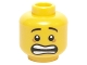 Part No: 3626cpb1407  Name: Minifigure, Head Mouth Open Scared, White Pupils and Raised Eyebrows Pattern - Hollow Stud
