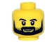 Part No: 3626cpb1495  Name: Minifigure, Head Black Eyebrows and Full Black Beard with Stubble, Smile, White Pupils Pattern - Hollow Stud