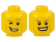 Part No: 3626cpb1506  Name: Minifigure, Head Dual Sided Dark Tan Eyebrows, Cheek Lines, Smile with Right Eye Winking / Smile with Teeth Pattern - Hollow Stud