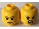 Lot ID: 327195487  Part No: 3626cpb1639  Name: Minifigure, Head Dual Sided Female Brown Eyebrows, Eyelashes, Peach Lips, Beauty Mark, Smile / Open Mouth Bared Teeth Pattern - Hollow Stud