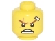 Lot ID: 137930362  Part No: 3626cpb1867  Name: Minifigure, Head Reddish Brown Eyebrows, Medium Nougat Scar, White Bandage and Open Mouth Scowl Pattern (Kai) - Hollow Stud