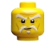 Part No: 3626cpb1895  Name: Minifigure, Head White and Gray Raised Eyebrows and Goatee, Medium Nougat Wrinkles, Concerned Expression Pattern (Sensei Wu) - Hollow Stud