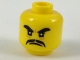 Part No: 3626cpb1906  Name: Minifigure, Head Black Thick Eyebrows and Moustache, Angry Expression Pattern - Hollow Stud