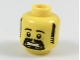 Part No: 3626cpb1937  Name: Minifigure, Head Black Eyebrows, Sideburns and Goatee, Scared Pattern - Hollow Stud