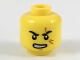 Part No: 3626cpb2071  Name: Minifigure, Head Male Stern Black Eyebrows, White Pupils, Frown, Scar Across Left Eye, Gritted Teeth Pattern - Hollow Stud