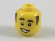 Lot ID: 142687370  Part No: 3626cpb2087  Name: Minifigure, Head Reddish Brown Eyebrows and Sideburns, Lopsided Grin with Teeth Pattern - Hollow Stud