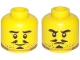 Part No: 3626cpb2205  Name: Minifigure, Head Dual Sided Beard Stubble, Thick Eyebrows, Pencil Moustache, Soul Patch, Smile / Frown Pattern - Hollow Stud