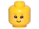 Part No: 3626cpb2354  Name: Minifigure, Head Child Dark Pink Eyebrows, Smile and Pink Cheeks Pattern - Hollow Stud