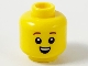 Part No: 3626cpb2597  Name: Minifigure, Head Child Reddish Brown Eyebrows, Open Mouth Smile with Top Teeth Pattern - Hollow Stud