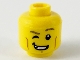 Lot ID: 353296419  Part No: 3626cpb2716  Name: Minifigure, Head Dark Tan Eyebrows, Cheek Lines, Smile with Right Eye Winking Pattern - Hollow Stud (BAM)