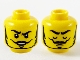 Part No: 3626cpb2750  Name: Minifigure, Head Dual Sided Black Eyebrows, Thin Moustache and Beard, Raised Right Eyebrow / Eyes Closed Pattern - Hollow Stud
