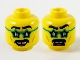 Lot ID: 409592315  Part No: 3626cpb2751  Name: Minifigure, Head Dual Sided Black Eyebrows and Moustache, Dark Turquoise Star Glasses, Gap in Teeth, Smile / Scared Pattern - Hollow Stud