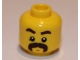Lot ID: 339079061  Part No: 3626cpb2791  Name: Minifigure, Head Dark Brown Eyebrows, Moustache Thick, Chin Dimple, White Pupils Pattern - Hollow Stud (BAM)