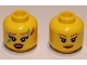 Lot ID: 254319956  Part No: 3626cpb2794  Name: Minifigure, Head Dual Sided Female, Brown Eyebrows, Red Lips Open Mouth / Peach Lips, Smile, Makeup and Face Paint Pattern - Hollow Stud (BAM)