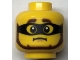 Part No: 3626cpb2975  Name: Minifigure, Head Reddish Brown Thick Eyebrows and Beard, Black Mask, Worried Frown Pattern - Hollow Stud