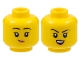 Minifig Head, Pink Lips, Crooked Smile/Surprised Face print