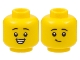 Minifig Head Crooked Smile/Open Mouth Smile print