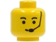 Part No: 3626p06  Name: Minifigure, Head Male Eyebrows and Headset Pattern