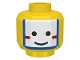 Part No: 3626p3k  Name: Minifigure, Head Face Paint Islander with White and Blue War Paint Pattern
