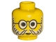 Part No: 3626pa1  Name: Minifigure, Head Glasses with Round Glasses, Gray Lines Beard and Moustache Pattern