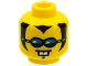 Part No: 3626pb0031  Name: Minifigure, Head Black Widow's Peak, Sideburns and Soul Patch, Sunglasses with Blue Lenses, Neutral with White Buck Teeth Pattern