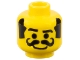 Part No: 3626pb0118  Name: Minifigure, Head Moustache Curly Thick, Thick Sideburns, Smile Pattern