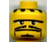 Part No: 3626pb0162  Name: Minifigure, Head Moustache Thin, Small Goatee, Straight Unibrow Pattern