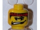 Part No: 3626pb0179  Name: Minifigure, Head Male Headband Red with Crooked Mouth with Teeth Pattern