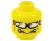Part No: 3626pb0189  Name: Minifigure, Head Goggles with Strap, Dimple, Determined with Teeth on Ends Pattern