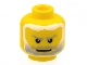 Part No: 3626pb0222  Name: Minifigure, Head Beard Gray Fading to White Hair, White Pupils Pattern (King Mathias)