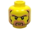 Part No: 3626pb0236 Name: Minifigure, Head Black and Nougat Beard, Sideburns, Bushy Eyebrows, White Pupils, Stern Pattern Part No: 3626pb0236 Name: Minifigure, Head Black and Nougat Beard, Sideburns, Bushy Eyebrows, White Pupils, Stern Pattern