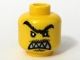Part No: 3626pb0294  Name: Minifigure, Head Male Angry Black Unibrow, Moustache, Pointed Teeth Pattern