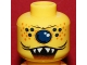 Part No: 3626pb0329  Name: Minifigure, Head Alien with Single Eye, Spots, and Jagged Teeth Pattern