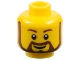 Lot ID: 440542907  Part No: 3626pb0332  Name: Minifigure, Head Beard Reddish Brown Rounded with White Pupils and Grin Pattern