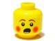 Part No: 3626pb0394  Name: Minifigure, Head Rosy Cheeks, Open Mouth, Brown Eyebrows Pattern (Caroler)