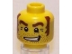 Part No: 3626pb0425  Name: Minifigure, Head Male Stubble, Brown Eyebrows and Sideburns, White Pupils Pattern