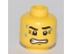 Part No: 3626pb0462  Name: Minifigure, Head Dripping Sweat, with Clenched Teeth and Crow's Feet Pattern